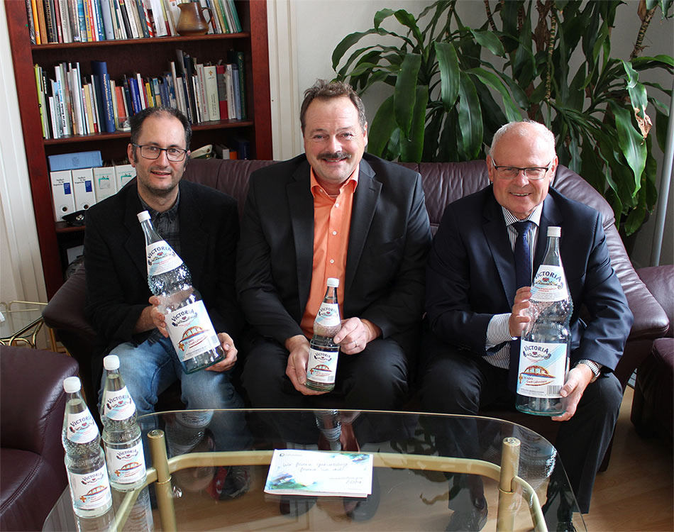 Oberbürgermeister Peter Labonte (rechts) Dirk Wöhner (mitte) Bernd Geil (links)